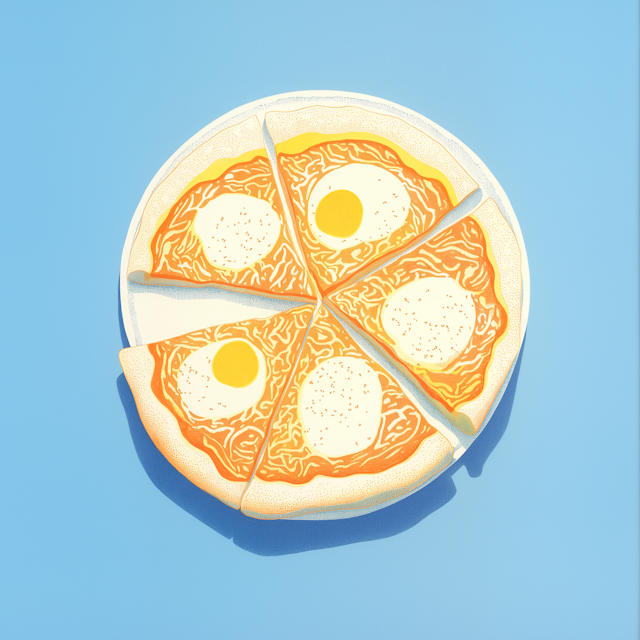 Styled Pizza Illustration