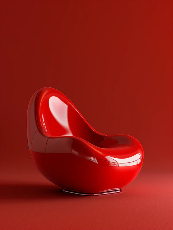 Glossy Red Chair