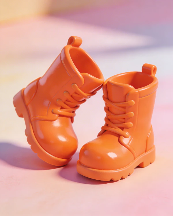 Bright Orange Boots