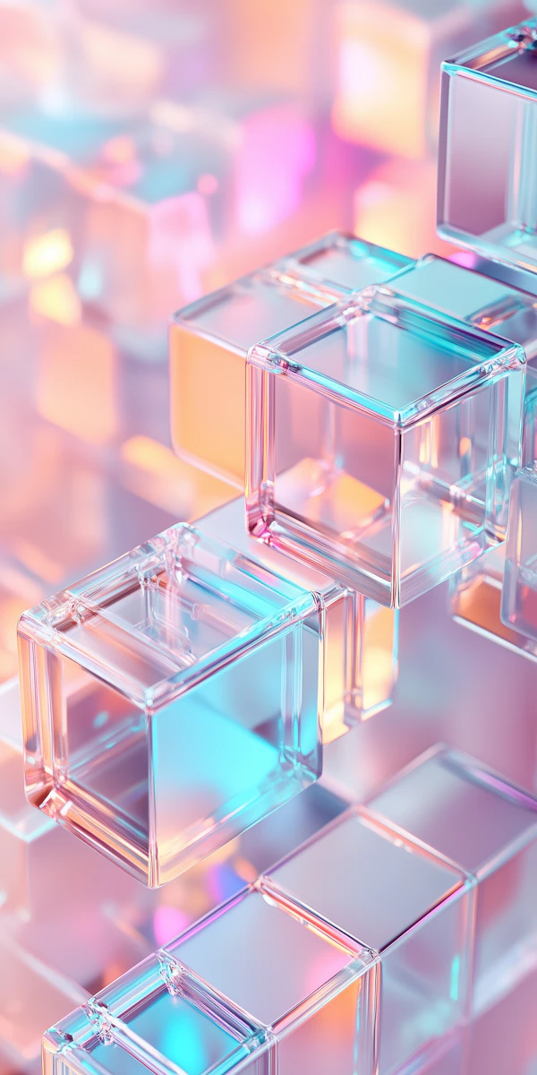 Geometric Glass Cubes