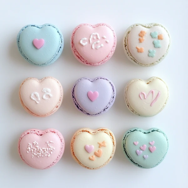 Heart-Shaped Macarons