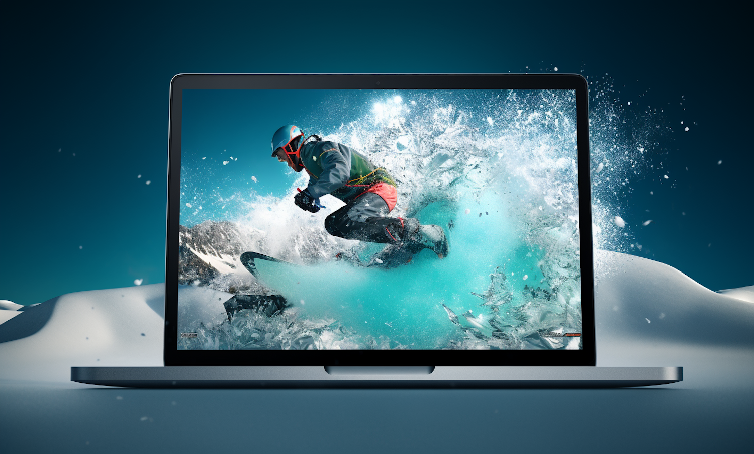 Dynamic Snowboarder: Digital Fusion