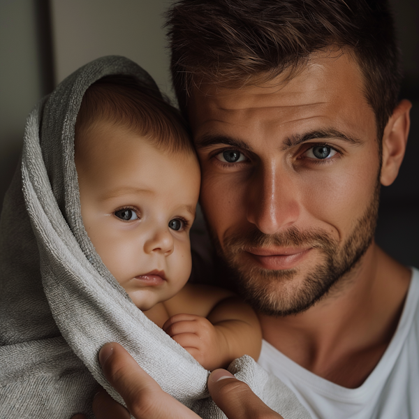 Tender Moments: Father and Baby