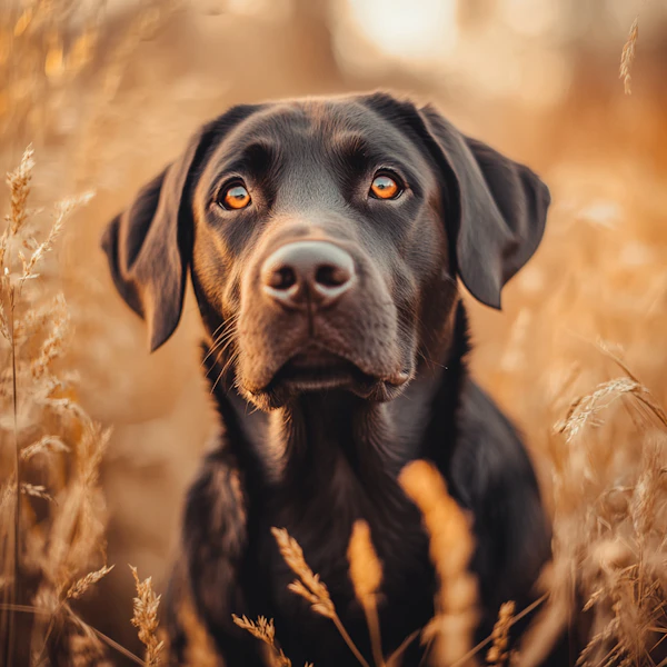 Black Labrador in Field