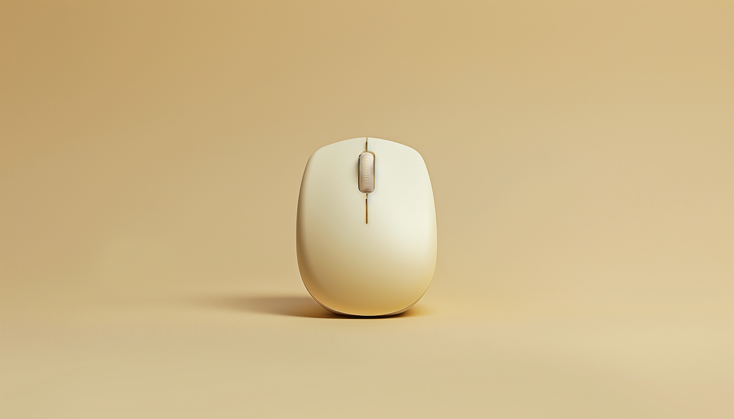 Modern Computer Mouse on Beige Background