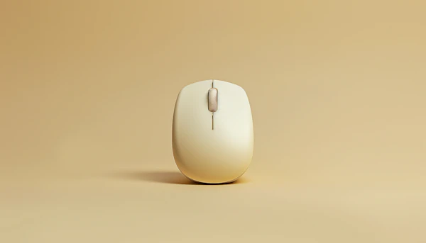 Modern Computer Mouse on Beige Background