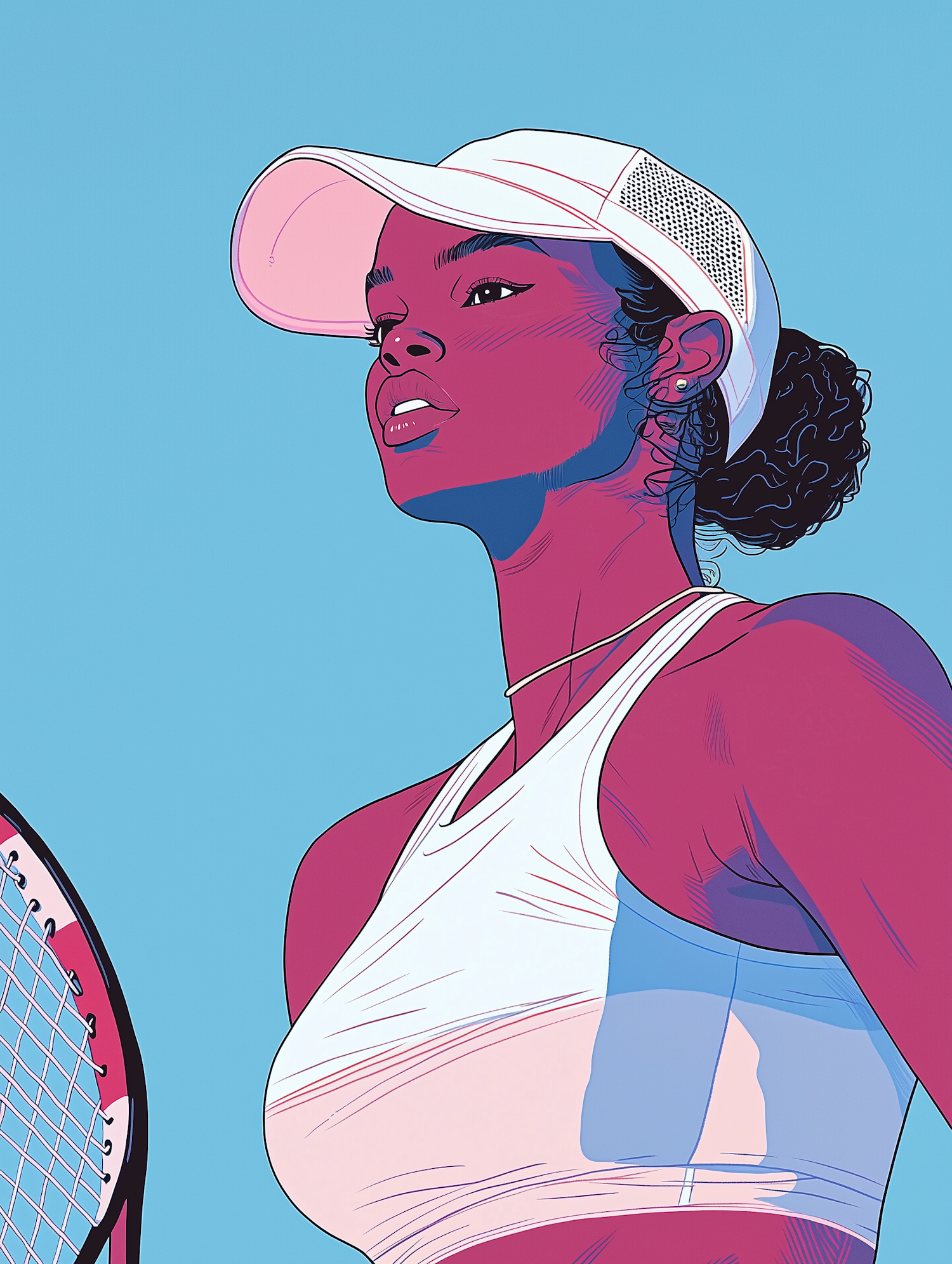 Stylized Tennis Player