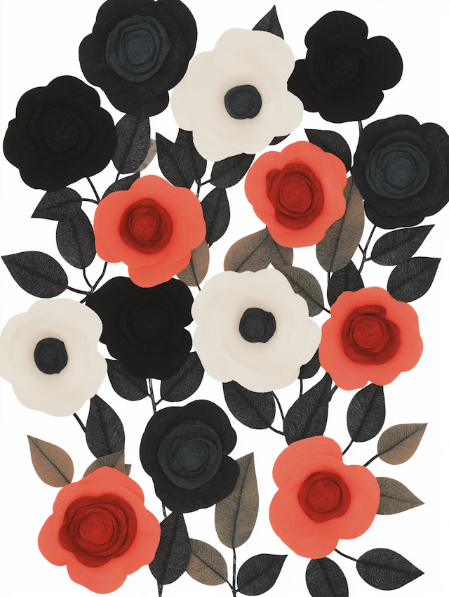 Stylized Floral Composition