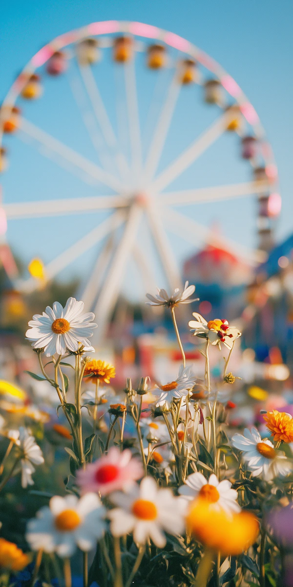 Wildflowers and Ferris Wheel