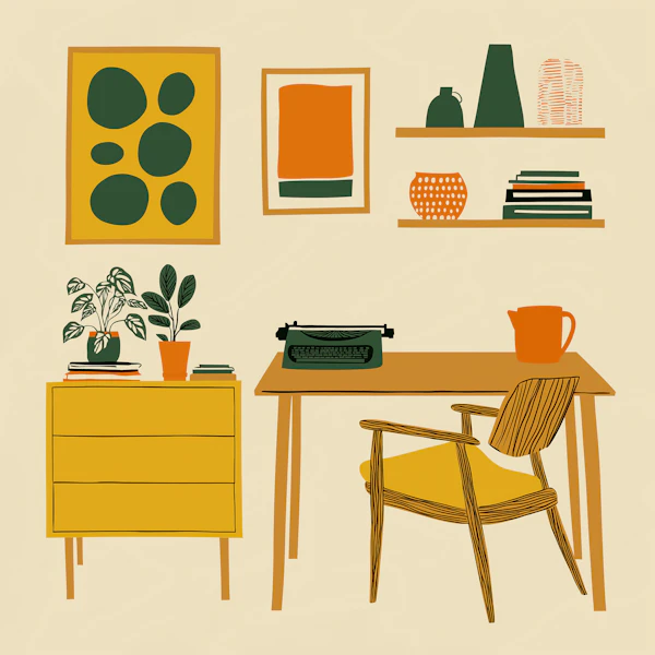 Mid-Century Workspace