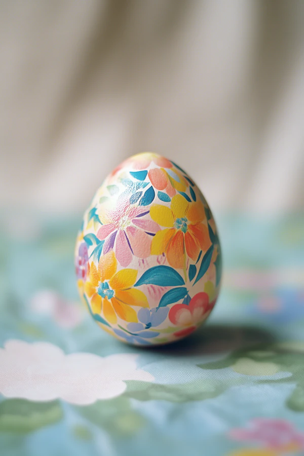 Decorated Floral Egg