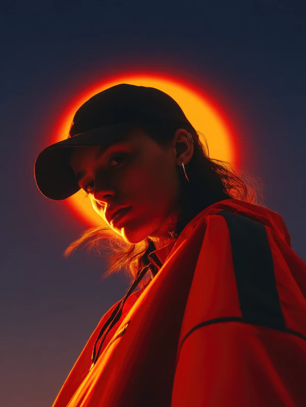 Glowing Silhouette Portrait