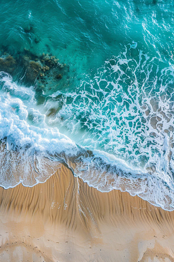 Serene Beach Aerial View