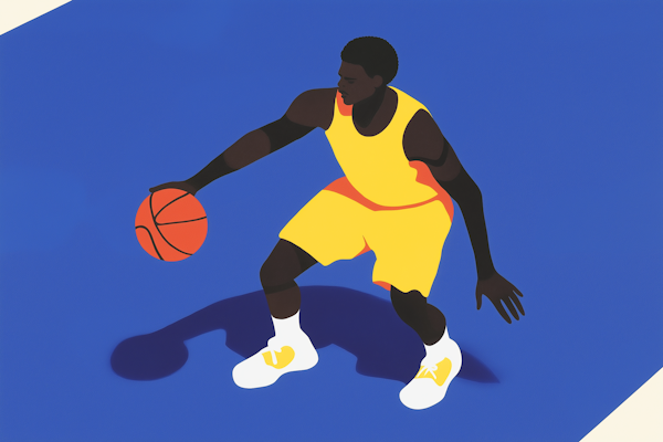 Stylized Basketball Player Illustration