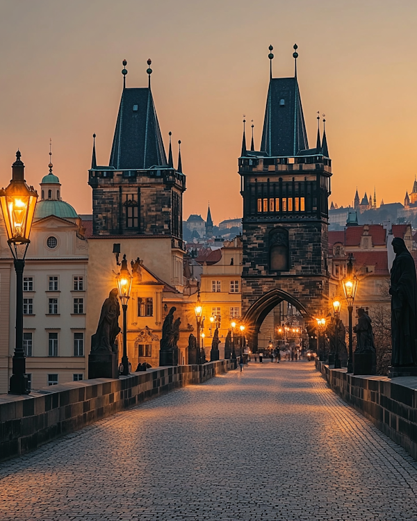 Sunset at Charles Bridge