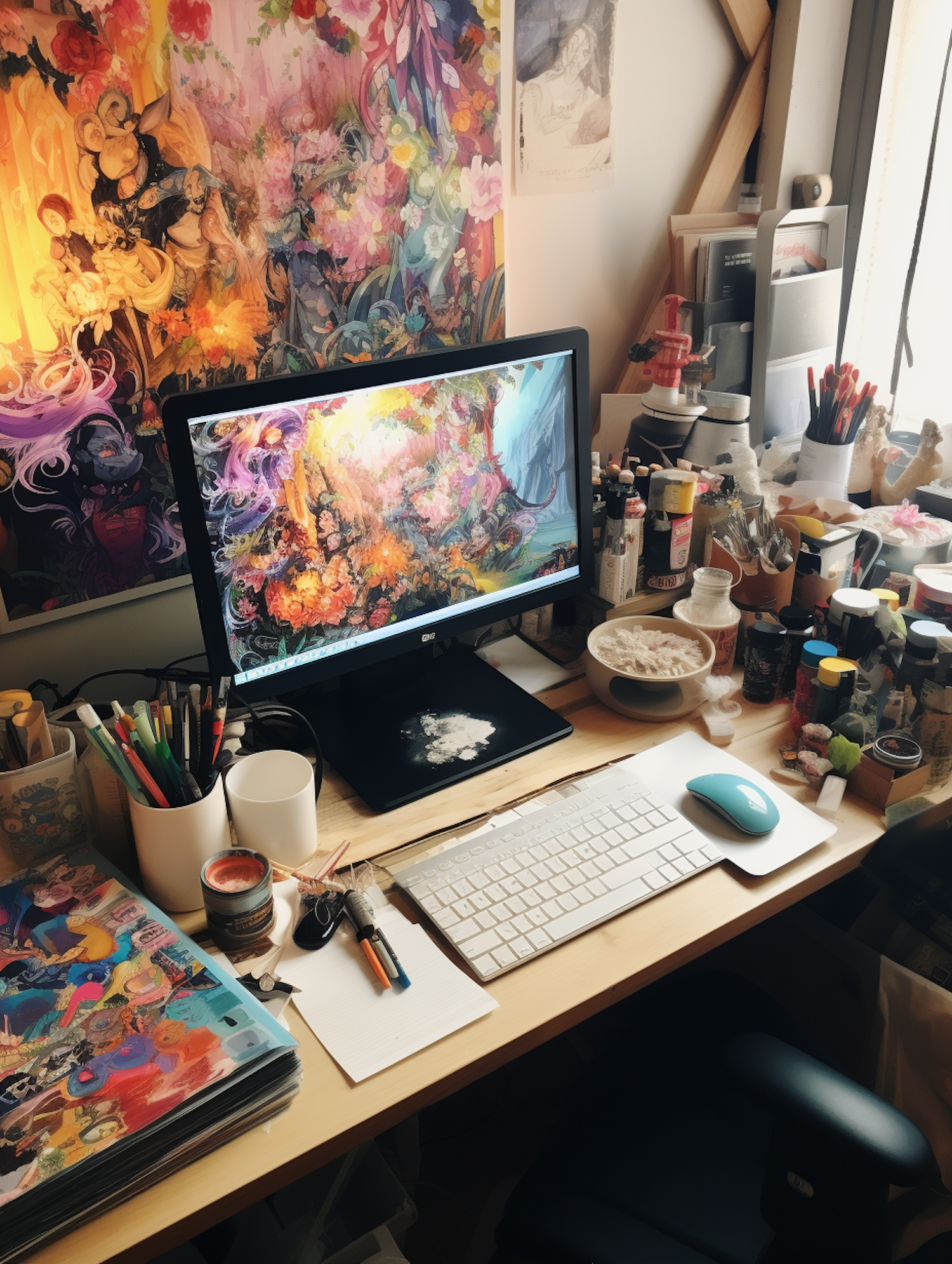 Vibrant Digital Artist's Studio