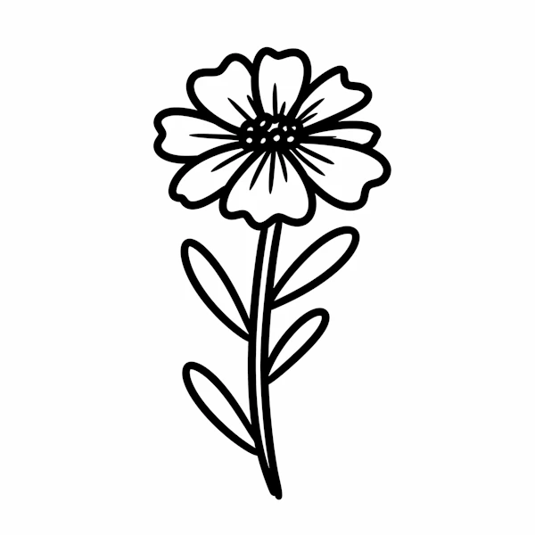 Minimalist Flower Art