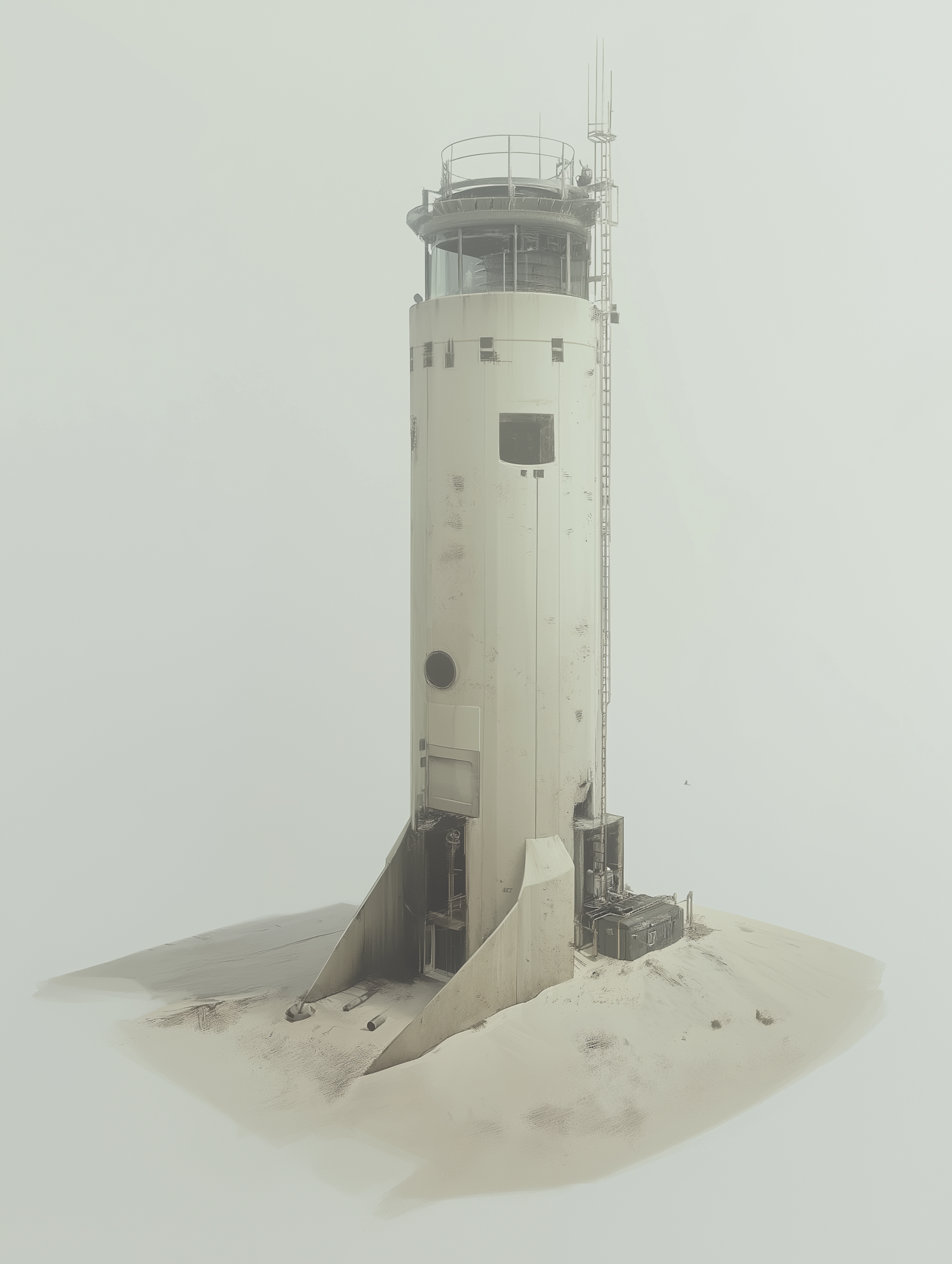 Lone Sentry Tower in Desert