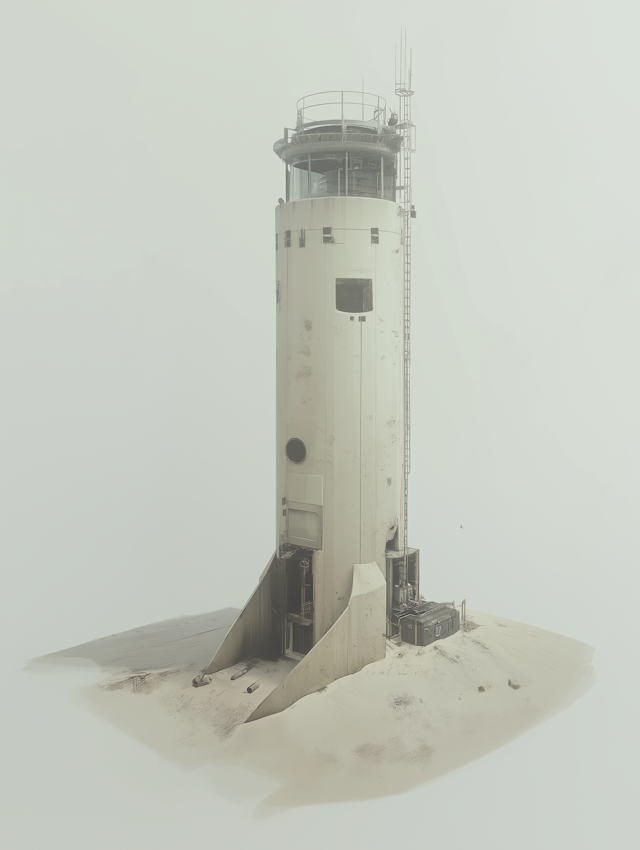 Lone Sentry Tower in Desert