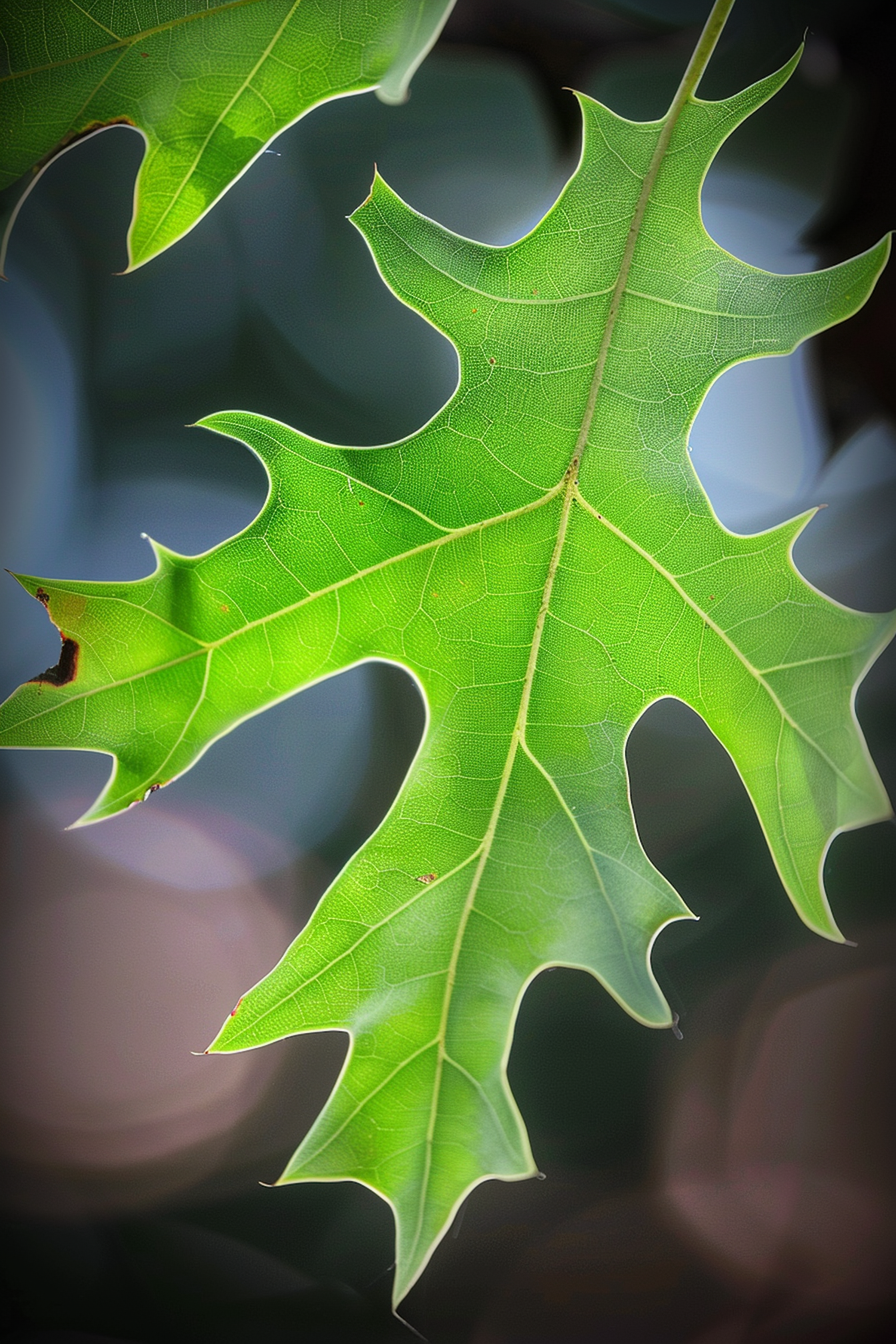 Close-up of a Vibrant Green Leaf