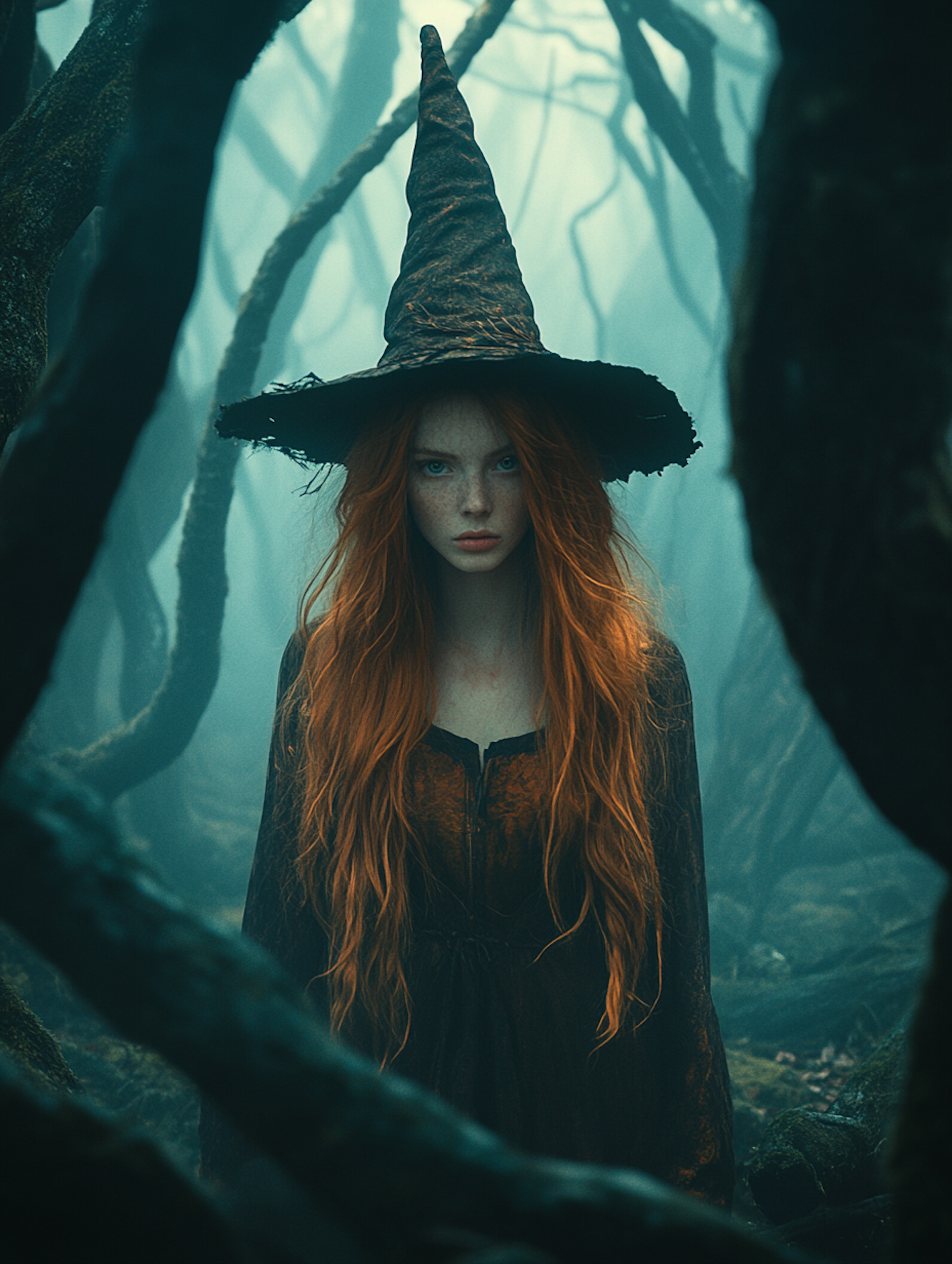 Mystical Witch in Forest