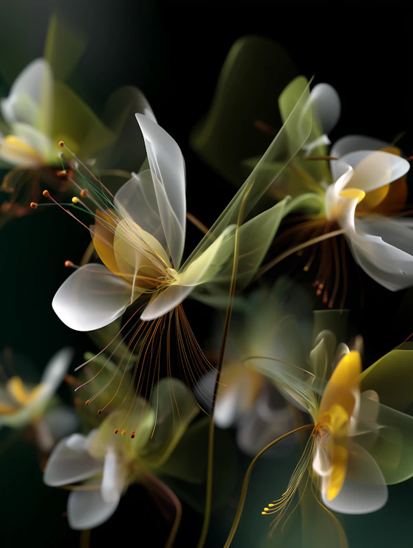 Abstract Flowers Art