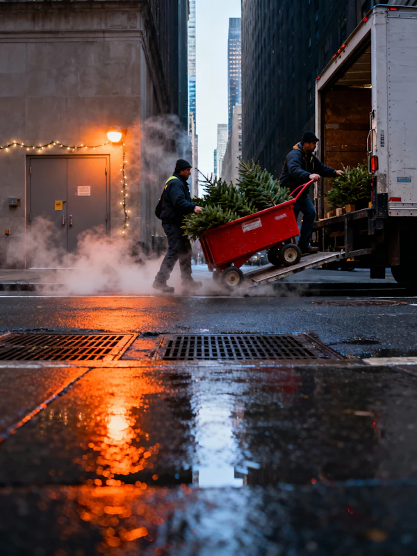 Christmas Tree Unloading