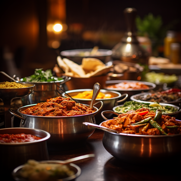 Traditional Indian Feast Buffet