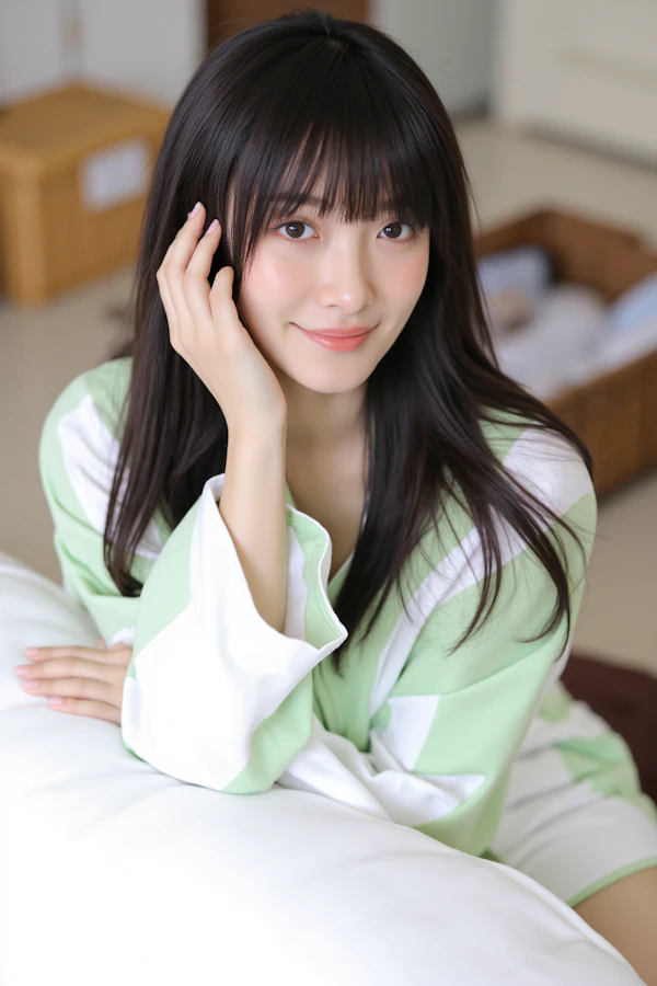 Cheerful Woman Indoors