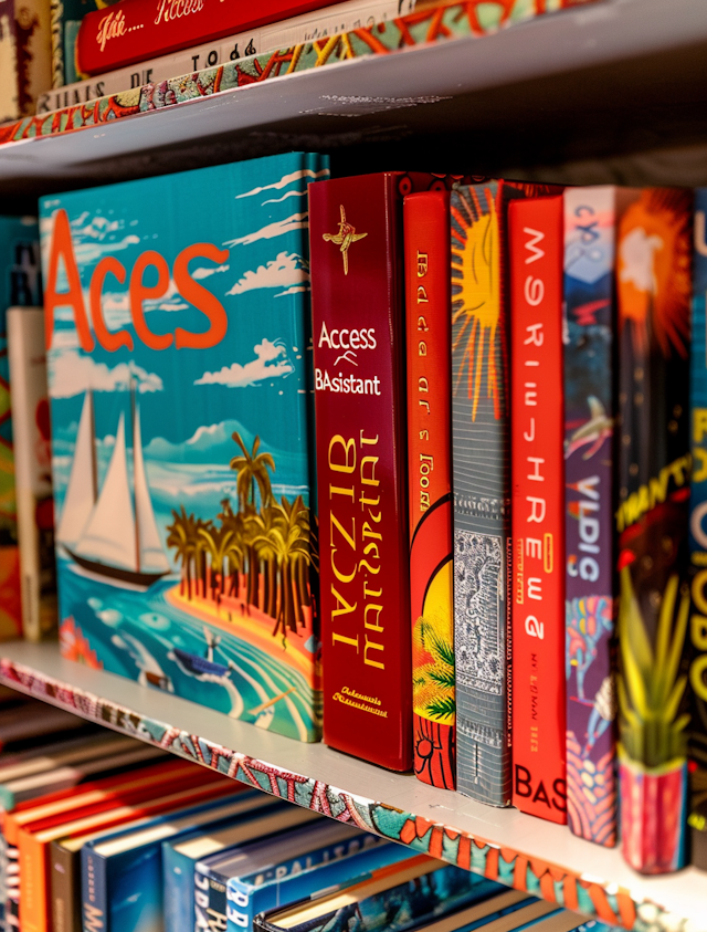 Colorful Bookshelf Display