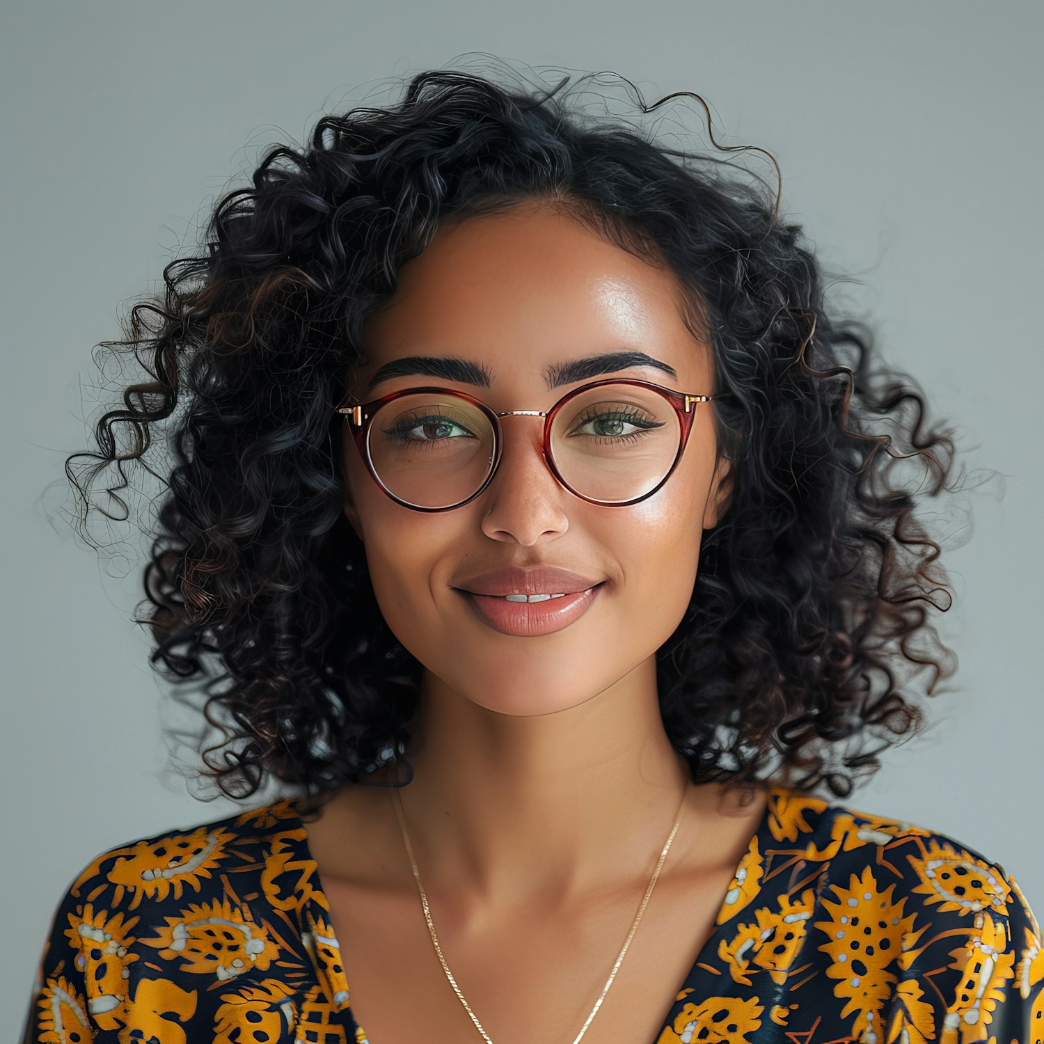 Portrait of a Young Woman with Glasses