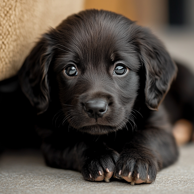 Adorable Black Puppy