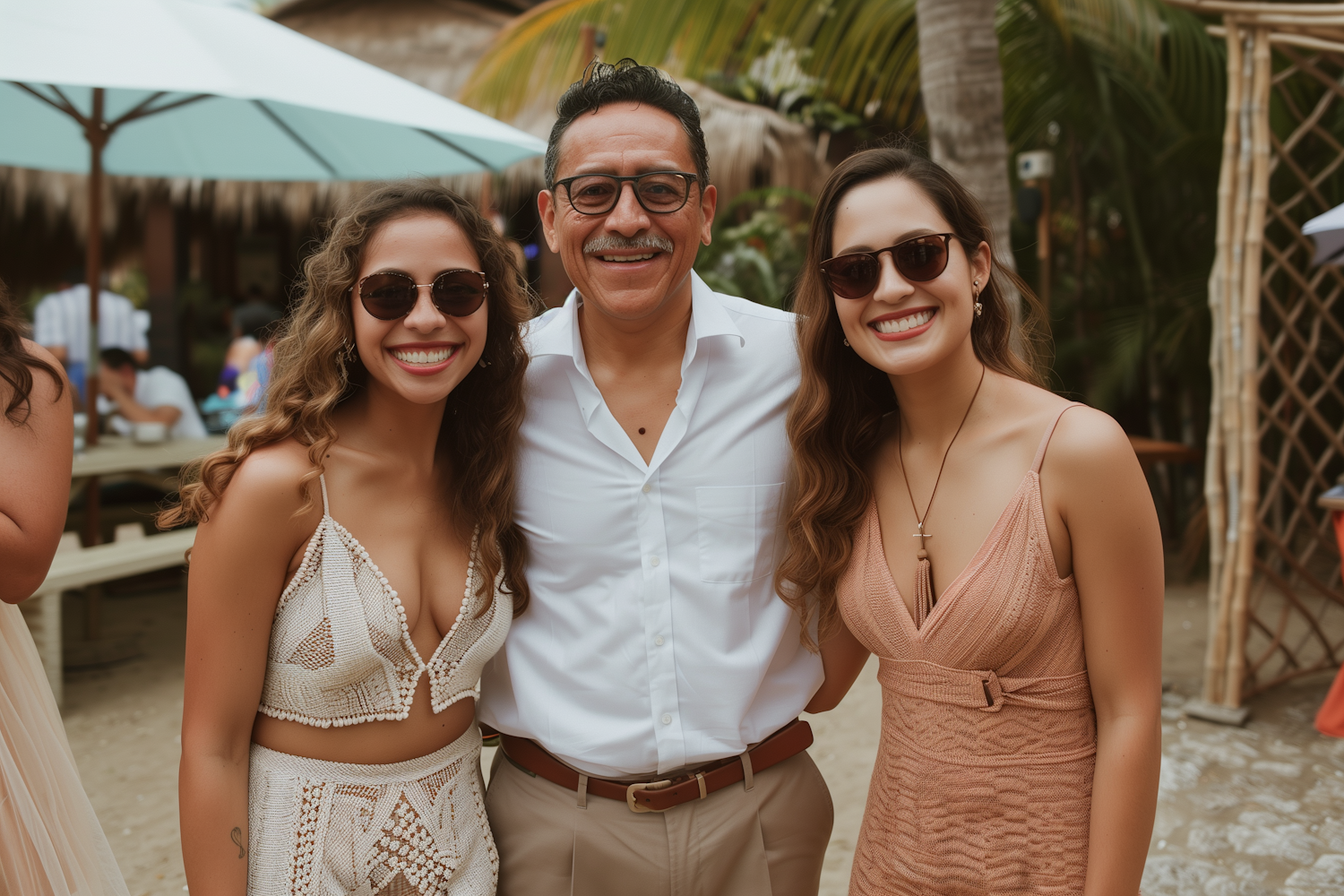 Cheerful Group at a Beach Gathering