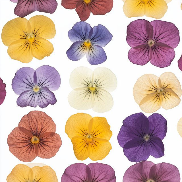 Vibrant Pansy Flowers