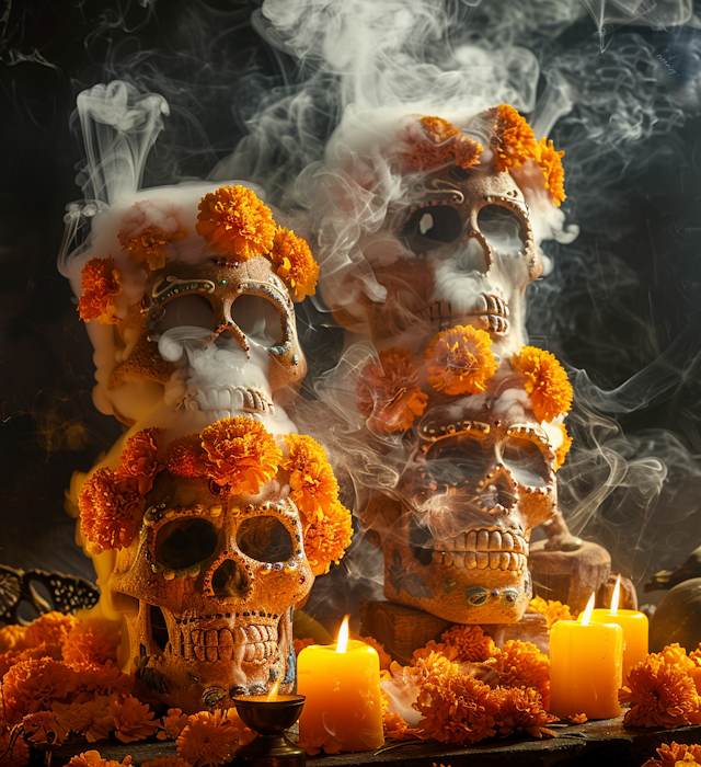 Day of the Dead Celebration Scene