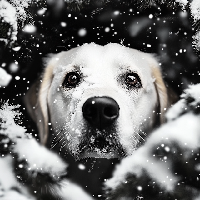 Dog in Snow