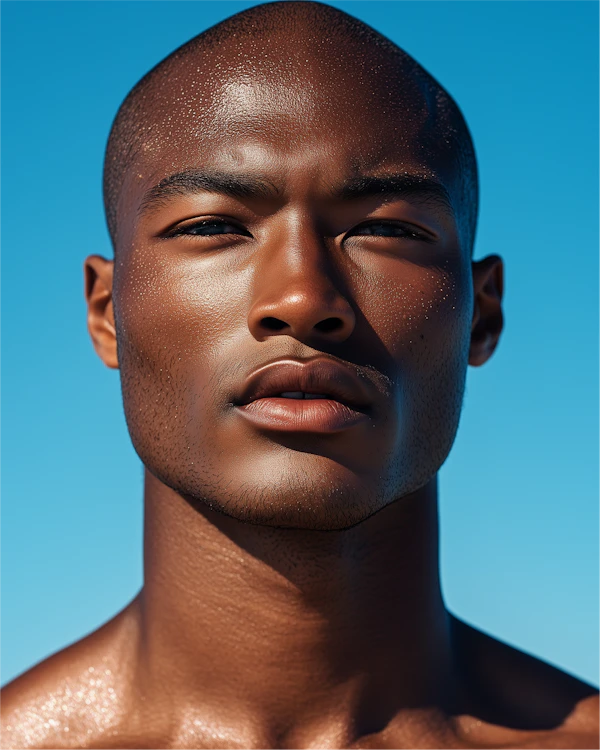Portrait Under Blue Sky