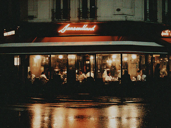 Cozy Night Café Scene