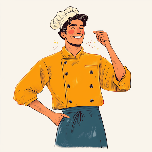 Animated Male Chef in Triumph