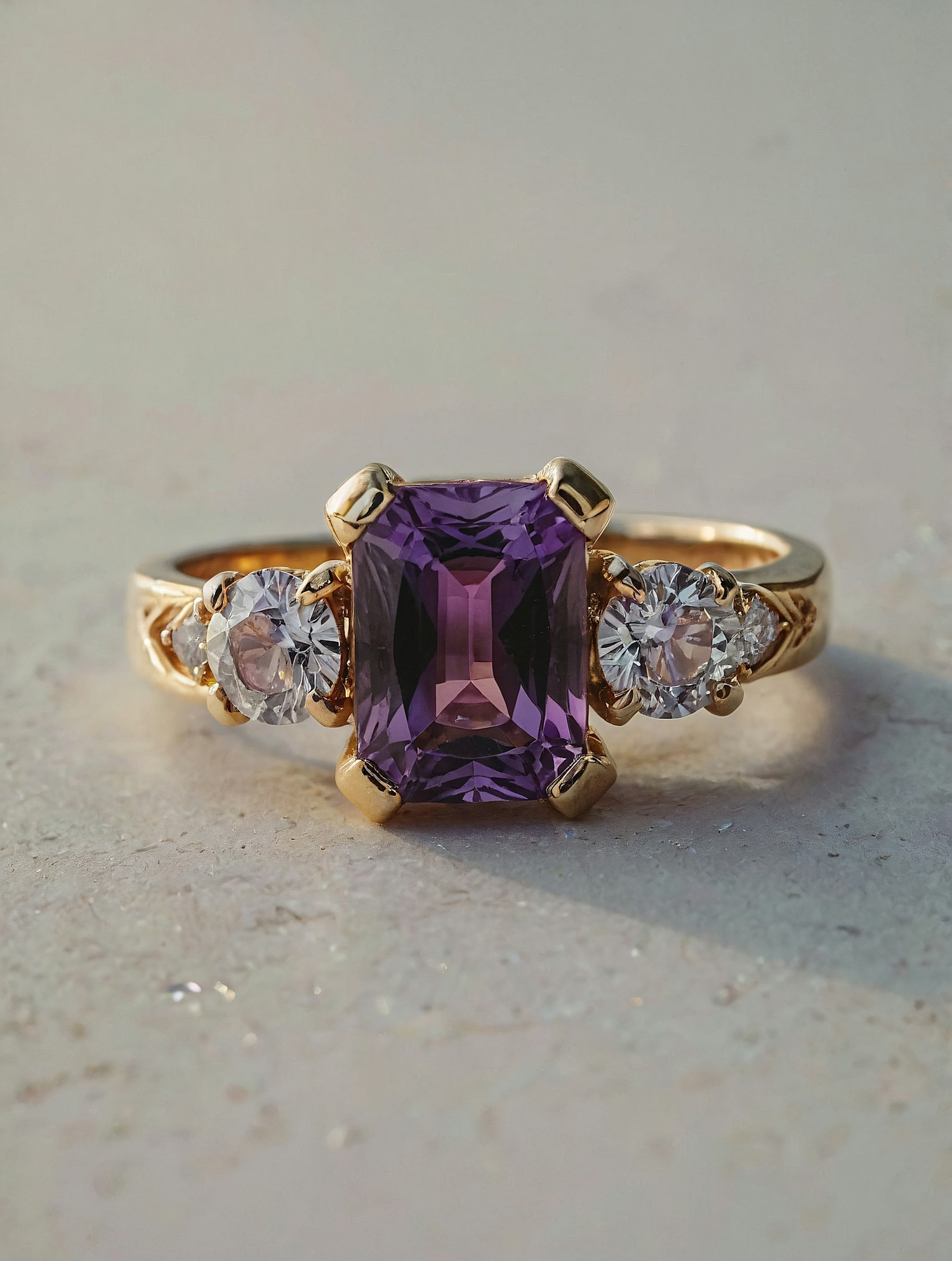 Elegant Purple Gemstone Ring