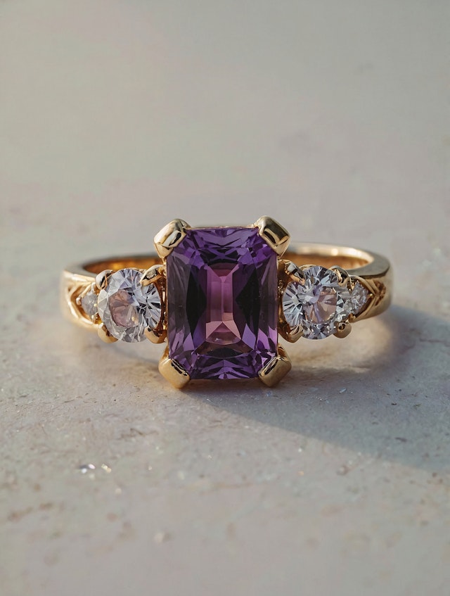 Elegant Purple Gemstone Ring