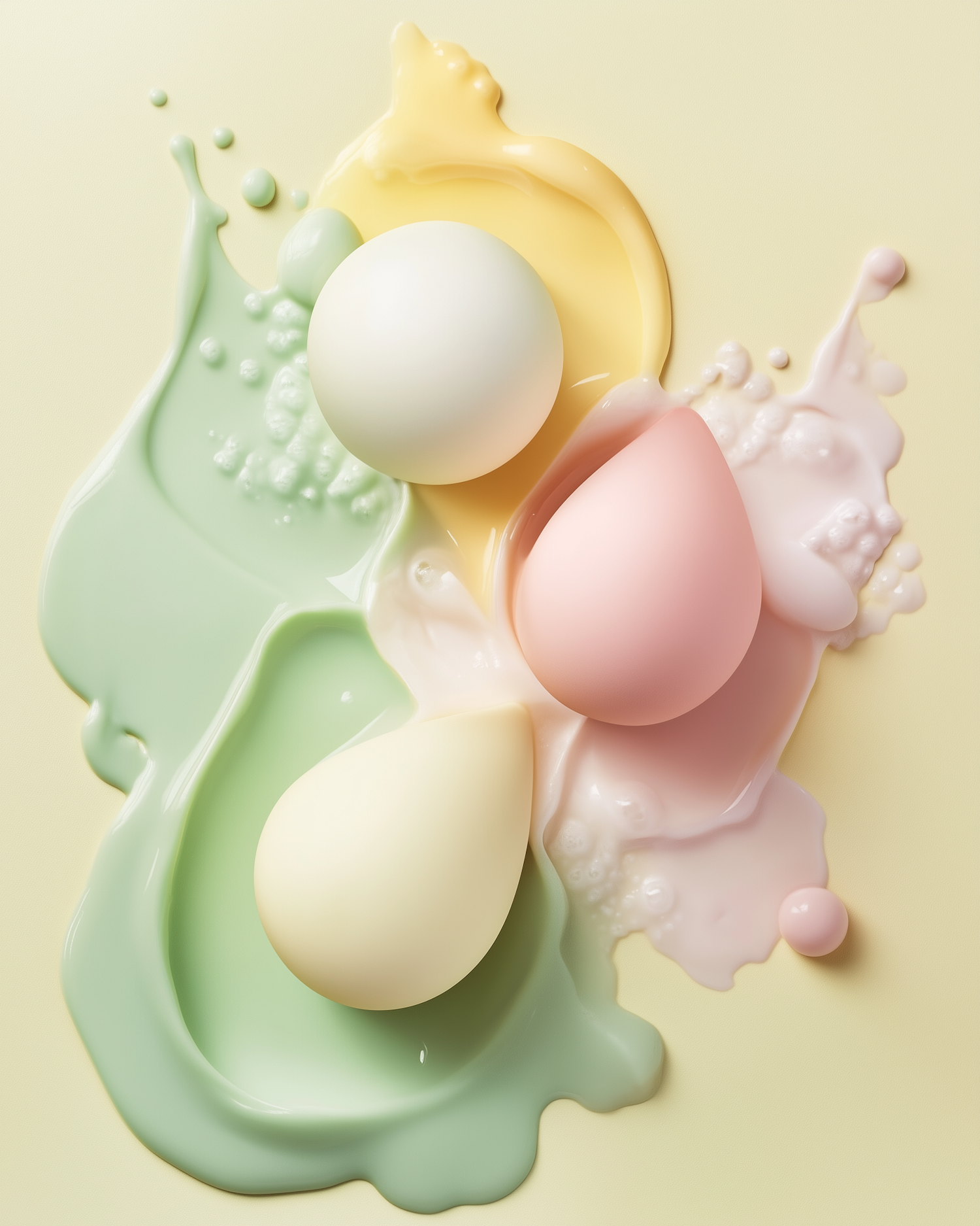 Pastel Egg Composition