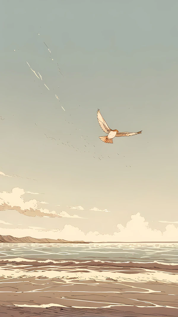 Serene Coastal Illustration