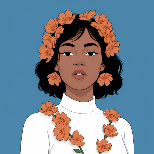 Elegant Floral Portrait