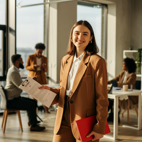 Professional Woman with CV