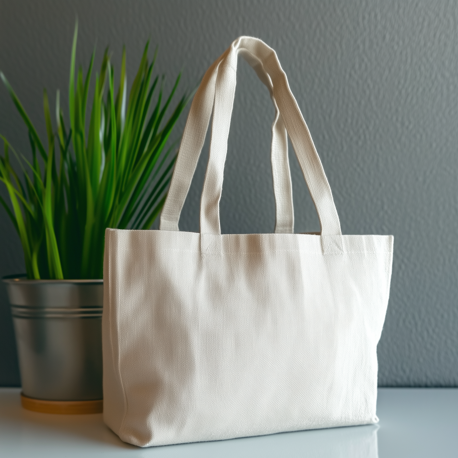 Eco-Friendly Tote Bag with Plant