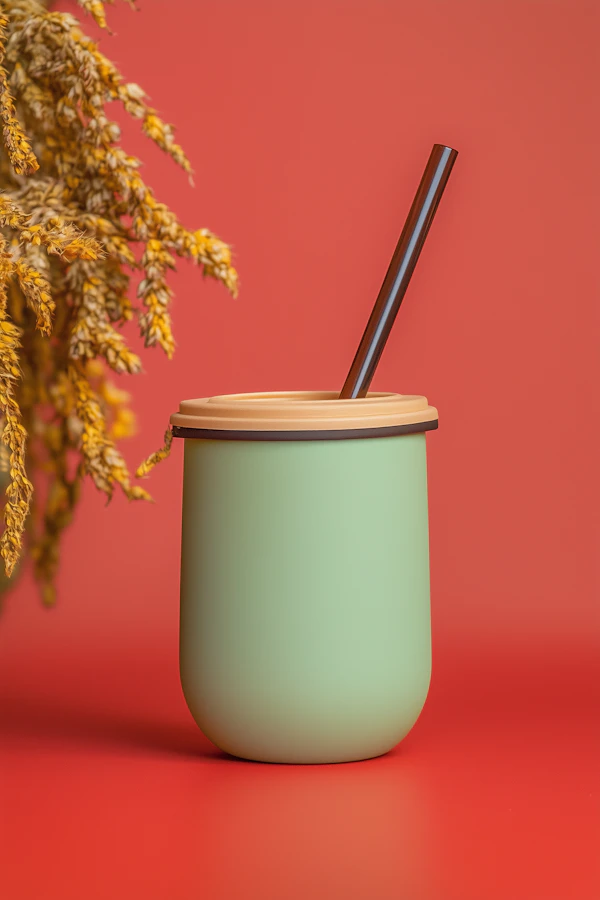 Minimalist Green Tumbler