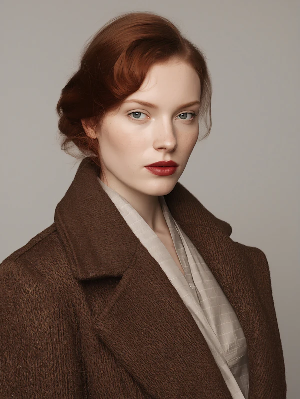 Elegant Red-Haired Woman