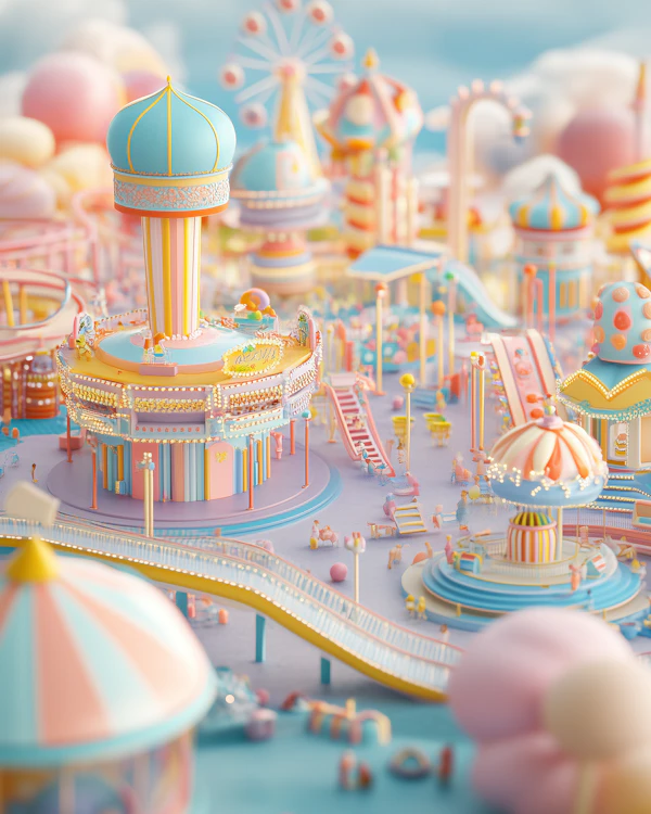 Whimsical Amusement Park