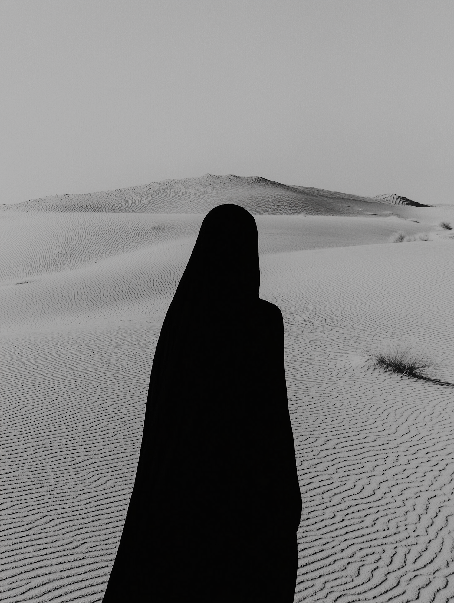 Solitary Figure in Desert